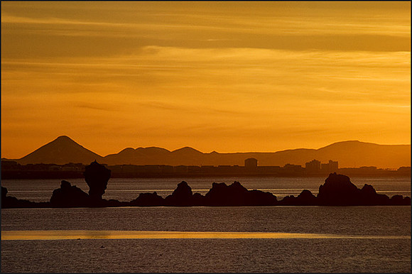 Sunset over Reykjavik