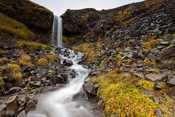 Waterfall in Heiðardalur