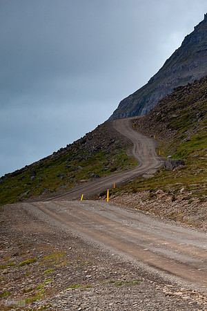 Mountain road in Strandir