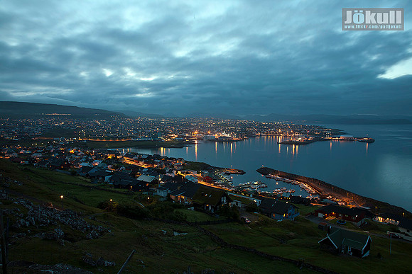 Torshavn at night