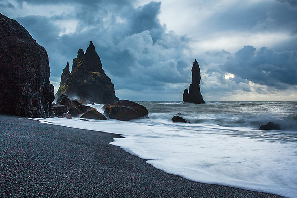 Storm at Reynisdrangar
