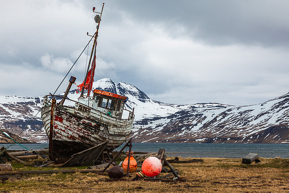 An old boat in Ingólfsfjörður