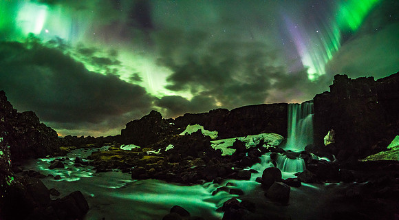 Aurora-Öxarárfoss-160402_DSC1712-Pano-1