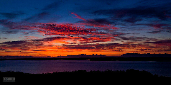 Sunset in Borgarfjörður