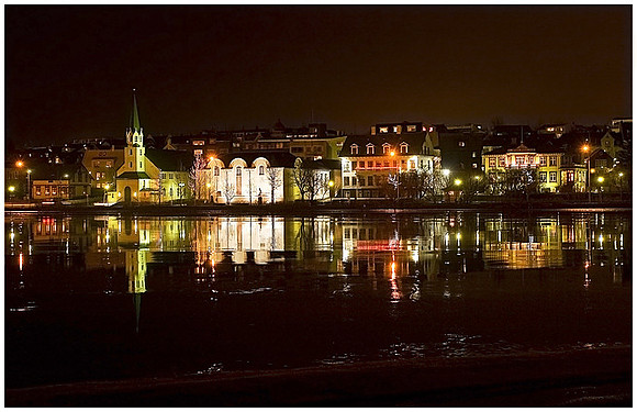 Reykjavik at night